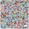 BeadTin Luminous 7mm Coin Plastic Alpha Beads - Colored Letter Mix (250pcs)